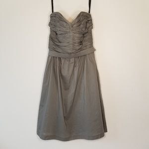 Cotton Strapless Dress w/ pockets